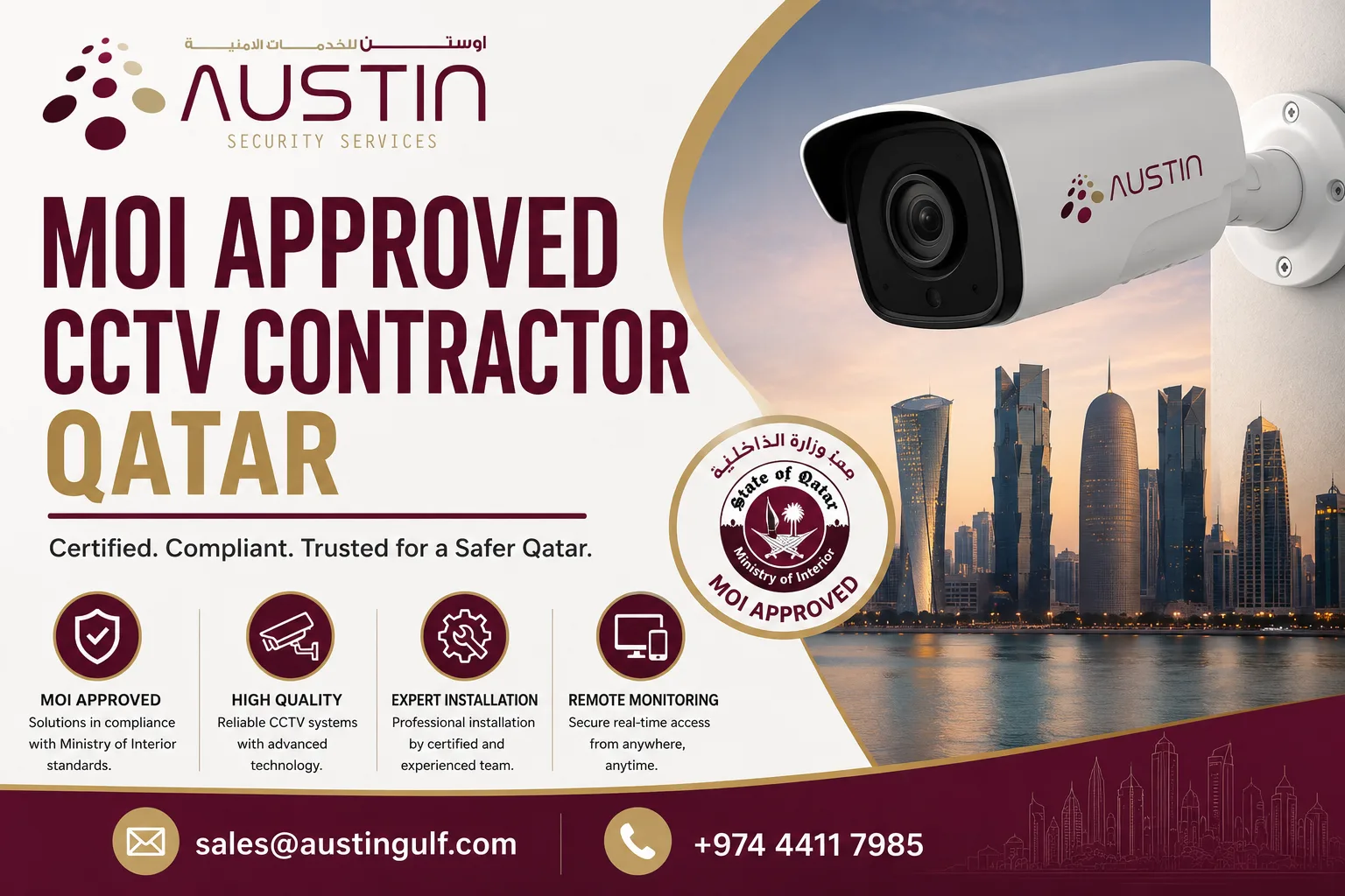 MOI Approved CCTV Contractors Qatar