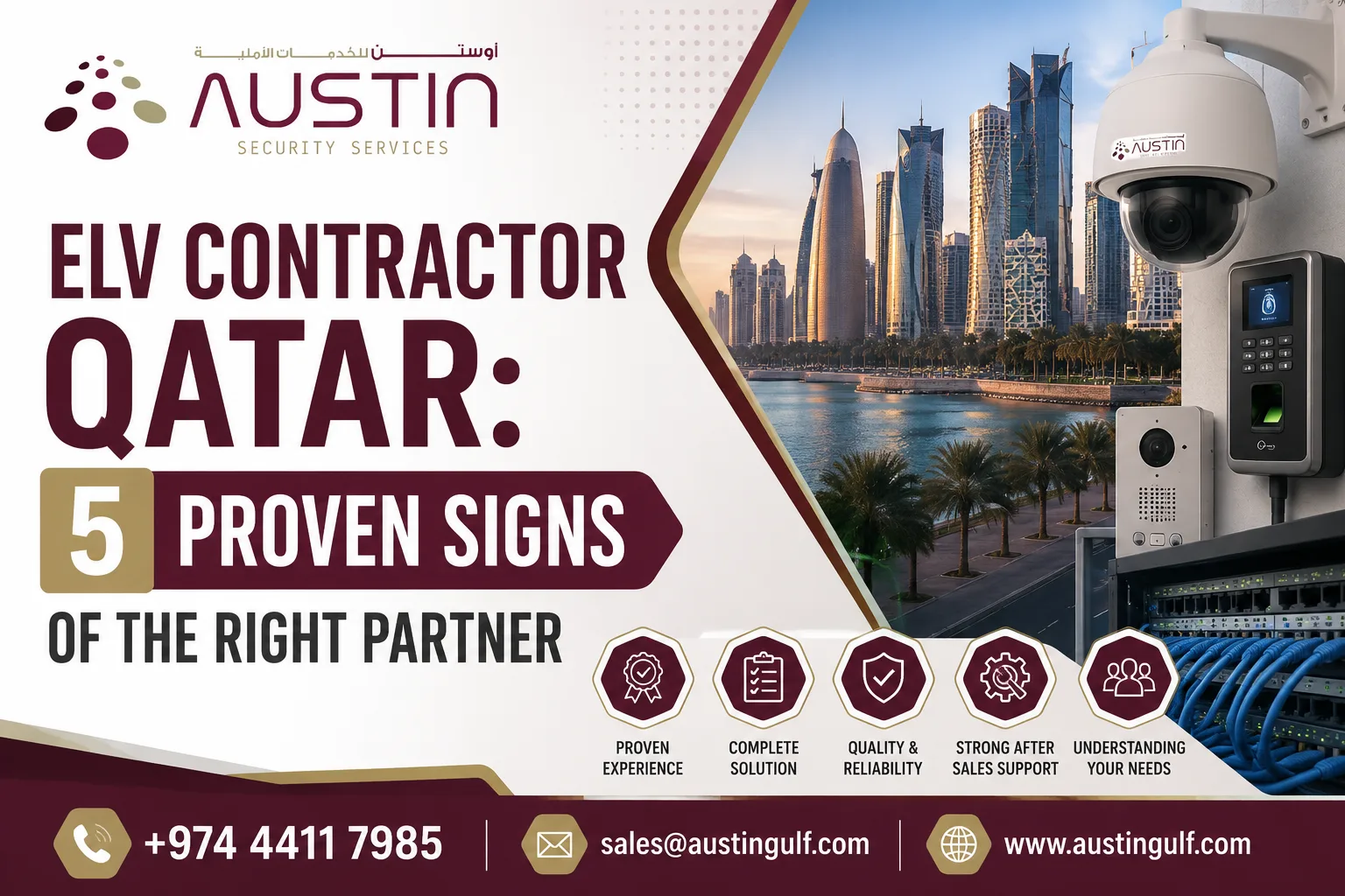 ELV contractor Qatar — Austin Security Services MOI approved ELV systems