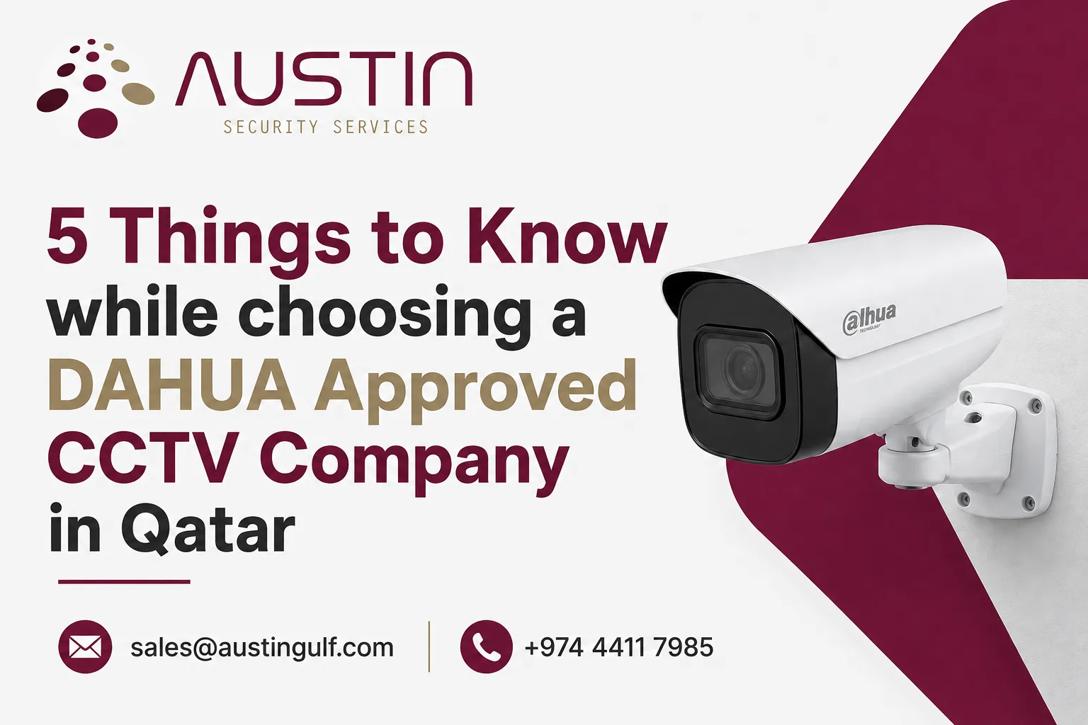 DAHUA Approved CCTV Company in Qatar